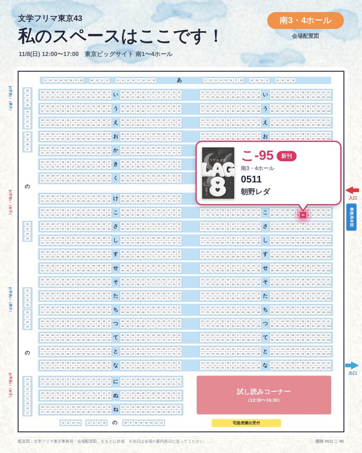 配置図でスペースを示した画像の見本